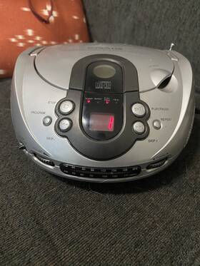 Cd6917s Craig Portable Top-loading Cd Boombox With Am/fm Radio Silver Tested Works