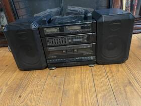 Cd-m100d Crown Ar-m20 Retro Boombox Stereo Cassette Recorder Fm/am Radio Tested Works
