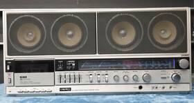 Csc-350f Crown Vintage Boombox Stereo Radio Recorder