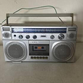 Csc-58f Crown Boombox Ghetto Blaster Partially Works For Parts Repair Free Ship