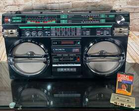 Sz-5100sl Crown 1980s Boombox Ghettoblaster Stereo Dual-cassette Tested/works