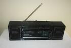 D8277 Magnavox Portable Boombox Double Deck Stereo Radio Way Speaker Systm