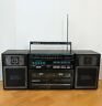 D8477 Magnavox Vintage Am Fm Dual Cassette Ghetto Blaster Portable Boombox