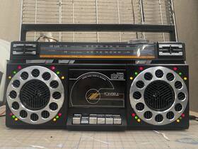 1818d De Lux Vintage Boombox Discolite Radio Recirder Cassette No Vela Conion