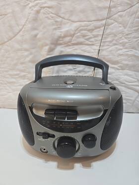 7411 Electro Brand Vtg Am/fm Stereo Cassette Recorder Model Boombox Works