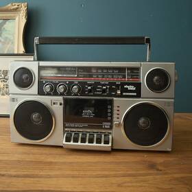 7940 Electro Brand Vtg Boombox Am/fm Stereo Cassette Recorder 8 Track Model
