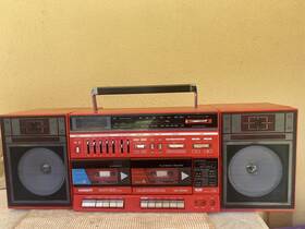 Mc-2444 Embassy Vintage Boombox Red Radio Recorder No Lasonic Conion Vela Sanyo