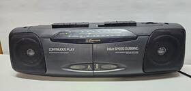 2333 Emerson Ac Dual Cassette Am/fm Radio Tested Works