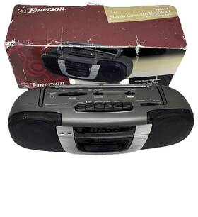 6448 Emerson 840063201491 Nib Ps Stereo Cassette Recorder Am Fm Radio In Box Boom