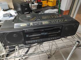 Ac2505 Emerson Model Vintage Boombox Am/fm Dual Cassette Cd Player Recorder Eq