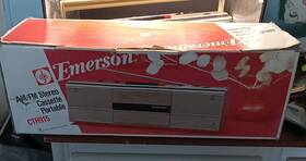 Ctr915 Emerson Vintage Am/fm Radio Portable Cassette Recorder Boombox Manual And Box Y2k