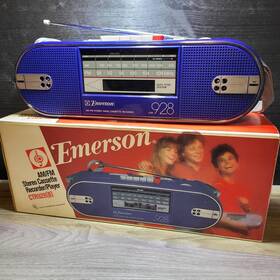 Ctr928 Emerson Very Rare B Am/fm Cassette Record Player In The Box