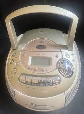 Pd3812ch Emerson Cd Player Cassette Boombox Radio Fm Stereo Champaign Pd3812 Ch Tested