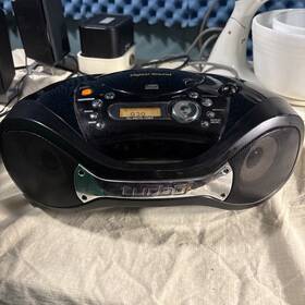 Pd5800bk Emerson Vintage 2003 Black Boombox Cd Player/radio With Cord Tested Works