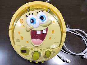 Sb531 Emerson Spongebob Squarepants Am/fm Radio Cd Karaoke 2004 - Antenna Tip Broken