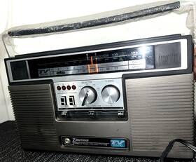 Tpv-60 Emerson Stereo 8 Track/fm/am/tv/weather Channel Boombox Radio Model # Tpv 60