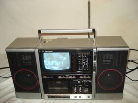 Xlo-555 Emerson Vintage Tv Boombox Combo With Detachable Speakers Working Please Read