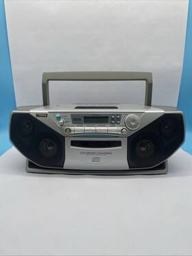 Ph-ds325 Fisher Front Load Cd Boombox Cassette Player With Qsound Tested Working