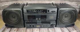 Ph-w1000 Fisher Vtg Am/fm Portable Boombox Stereo Dual Cassette Detach Speakers