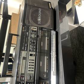 Ph-w807 Fisher Vtg Surround Boom Box Radio Works Cassette Rubber Bands Are Toast