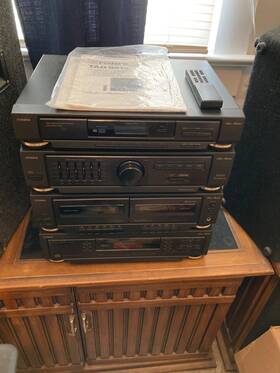 Tad-9315 Fisher Vintage Boombox Stereo Am/fm Radio Dual Cassette Player