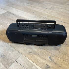 3-7039a Ge 3-3079a Am/fm Radio Dual Cassette Player Recorder Cd Boombox 1991 Tested Work