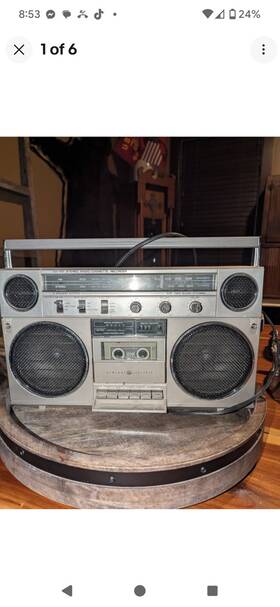 3-35257a Ge Vintage 1980s General Electric Boombox Model 3-35257a. Works Plugged Inch Tested