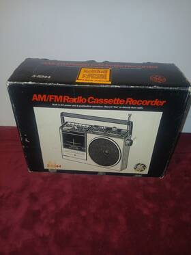 3-5244 Ge Empty Amfm Radio Cassette Recorder Box. Used Condition Box