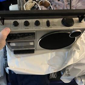 3-5248 Ge Vintage Boom Box Powerhouse Iii Big Sound Am/fm Cassette Model Tested