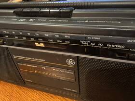 3-5459b Ge Am/fm Stereo Cassette Recorder Boombox Bass Boost Tested Vintage