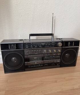 3-b266b Ge Vintage General Electric Boombox Model Cassette Radio Recorder
