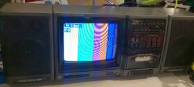 7-7800 Ge Rare General Electric Color Tv / Radio Cassette Boombox Stereo