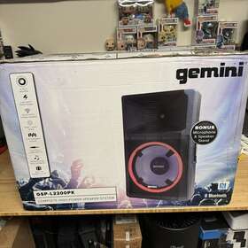 Gemini Gsp-l2200pk Portable 2200w Peak Power Bluetooth Dj Party Speaker