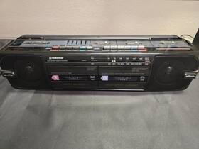 Tws-7111 Goldstar Vintage Dual Cassette Boom Box Black 5 Band Eq Tested