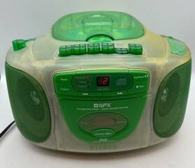 C-99t Gpx Portable Cd Player Cassette Recorder Am Fm Radio Boombox Green Tested