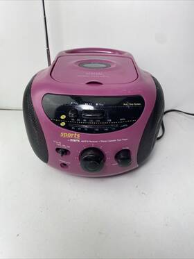 C477 Gpx Cassette Player Portable Twin Speaker Am/fm Radio Tested Plays Tapes