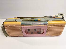 C888 Gpx 1980s Radio Boombox Cassette Player Pink Peach Tested Works Stranger Things