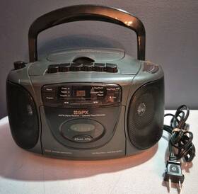 C983 Gpx Portable Boombox With Cd Cassette Player Am/fm Radio- Read Description