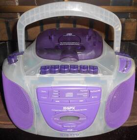 C983ct Gpx Portable Cd Cassette Player Am/fm Radio - Purple No Power Cord