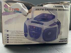 C991im Gpx Vintage Im Compact Disc Am/fm Cassette Recorder Purple