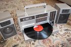 Gx-3694 Quasar Rare Boombox Turntable Am Fm Radio Cassette Equalizer Excellent