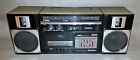Gx3616 Quasar Vintage Boombox Radio Cassette Player Recorder Works