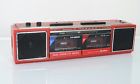Gx3636 Quasar Rare Vintage Boombox Nice Shape Tested Working Red Cassette