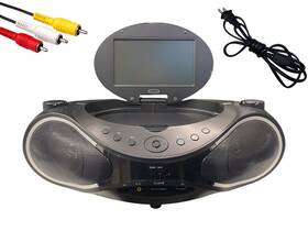 Mv8990 Hamilton Buhl Portable Movie Player/boombox Karaoke 7ftft Lcd Dvd Cd Black