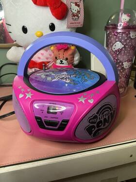 160400727 Hasbro My Little Pony Super Star Boombox Cd Player Pink Purple 2016 Wired Works