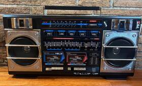Hx-4640 Helix Vtg Double Cassette Rec 28.5x14x6.5 Inch Boombox Ghetto Blaster Read
