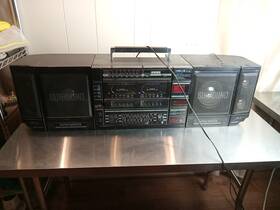 Hx-905 Helix 4 Band Double Cassette Boombox Radio For Parts Or Repair