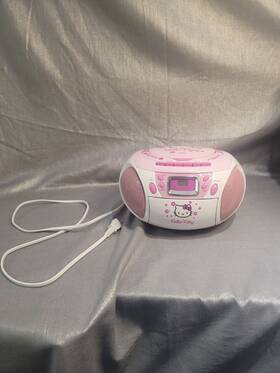 1400av01 Hello Kitty Am/fm Radio Cassette Recorder /cd Player Boombox - Rare / Mint