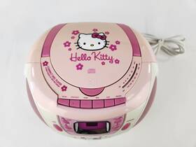 1960av01 Hello Kitty Sanrio 2010 Stereo Am/fm Radio Works Boombox For Parts Only