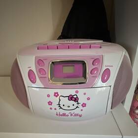 20090747153 Hello Kitty Pink Boombox Cd Player Cassette Am/fm Radio